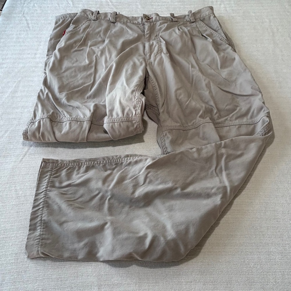 The North Face Mens 38 Nylon Hiking Pants Khaki Tan Articulated Knee 10820